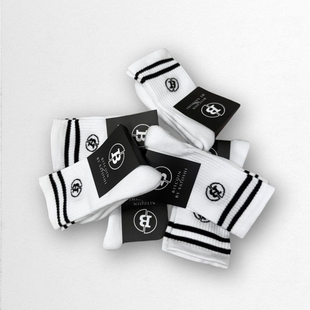 Bitcoin Steps Socken - Weiß