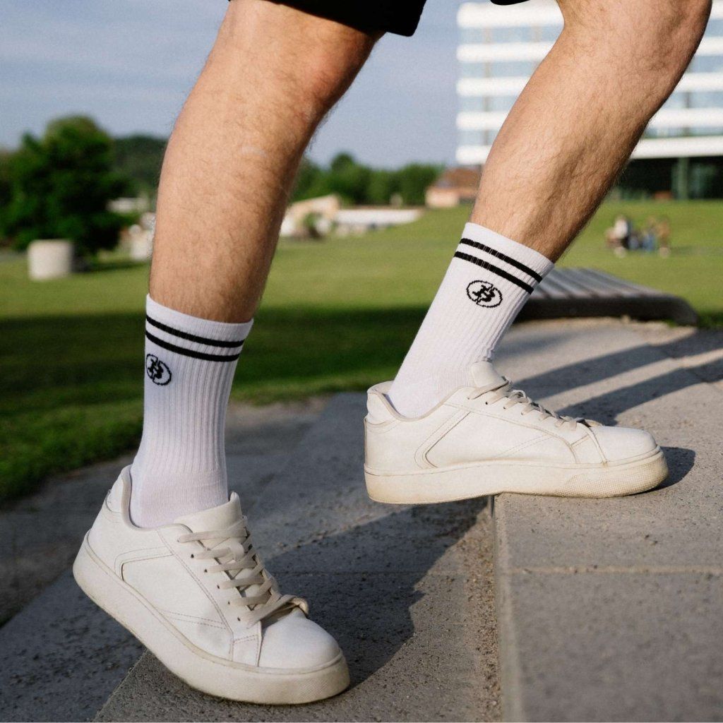 Bitcoin Steps Socken - Weiß