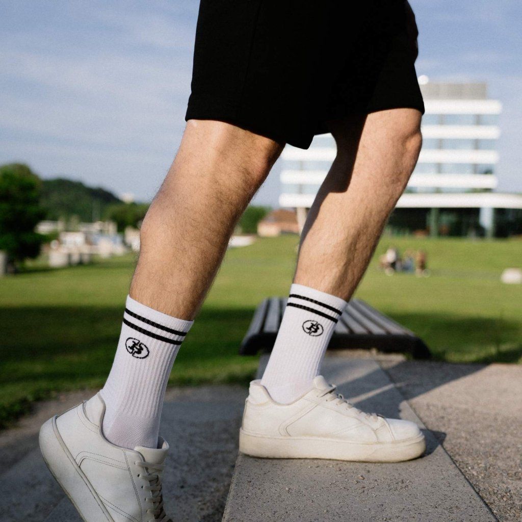 Bitcoin Steps Socken - Weiß