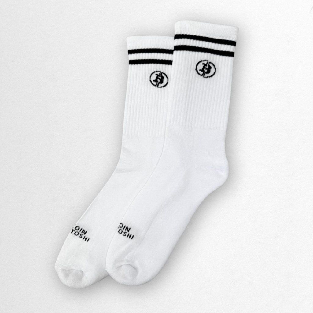 Bitcoin Steps Socken - Weiß