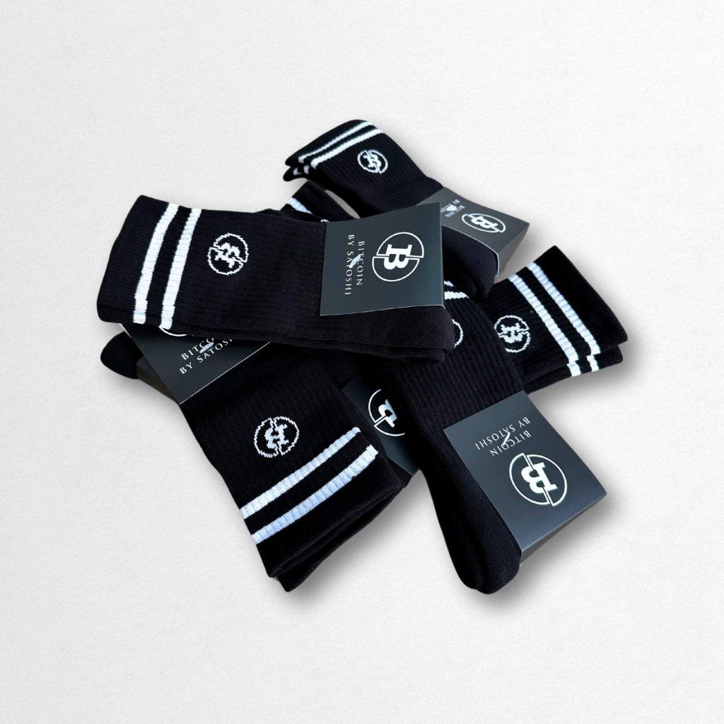 Bitcoin Steps Socken - Schwarz