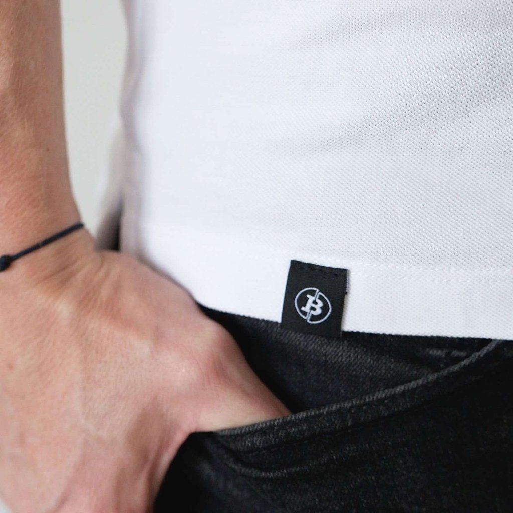 Block Polo T-Shirt - Weiß