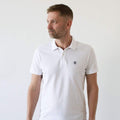 Block Polo T-Shirt - Weiß