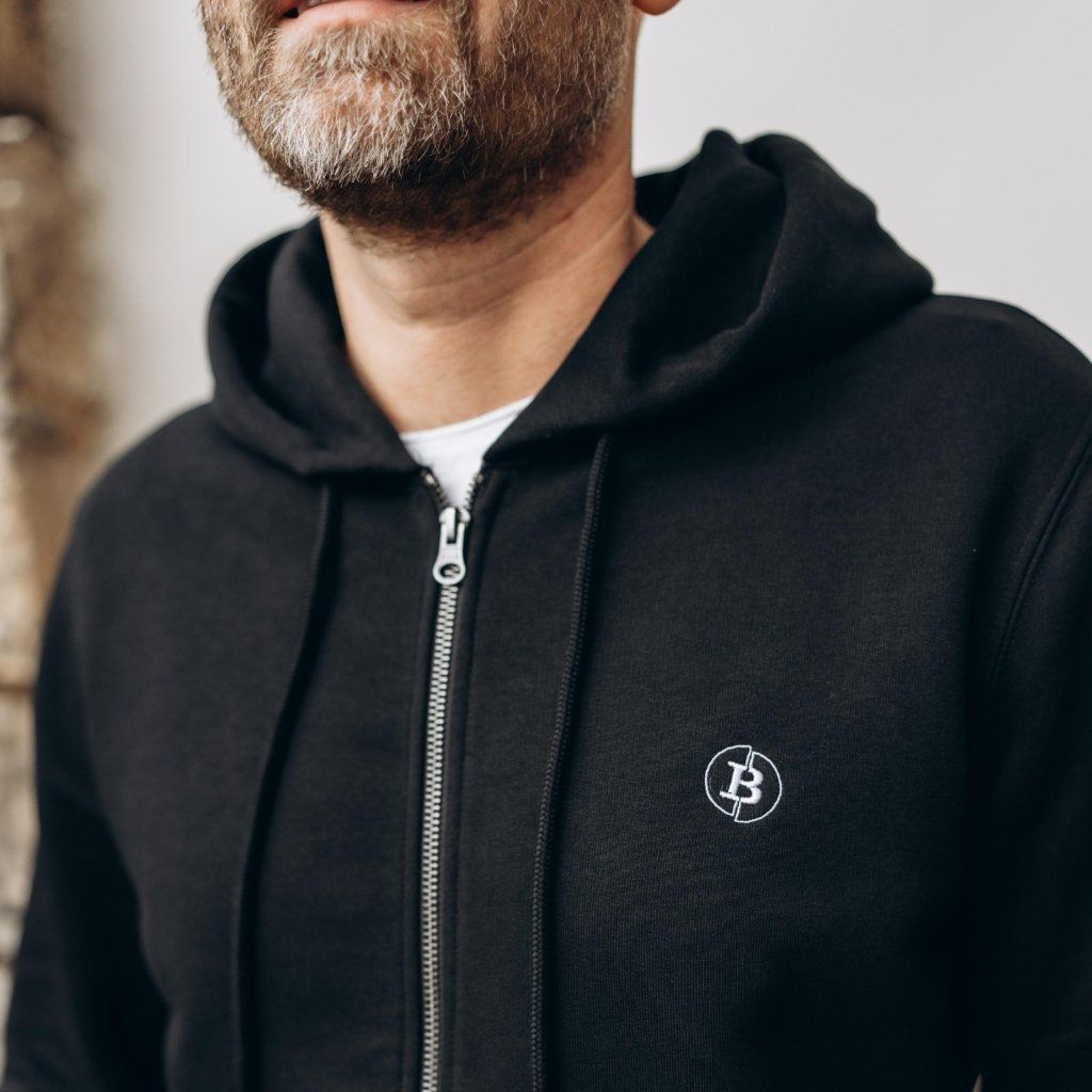 Satoshi Zipper Hoodie - Schwarz