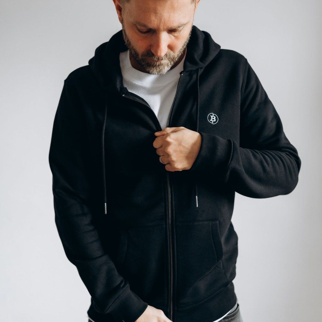 Satoshi Zipper Hoodie - Schwarz