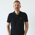 Block Polo T-Shirt - Schwarz